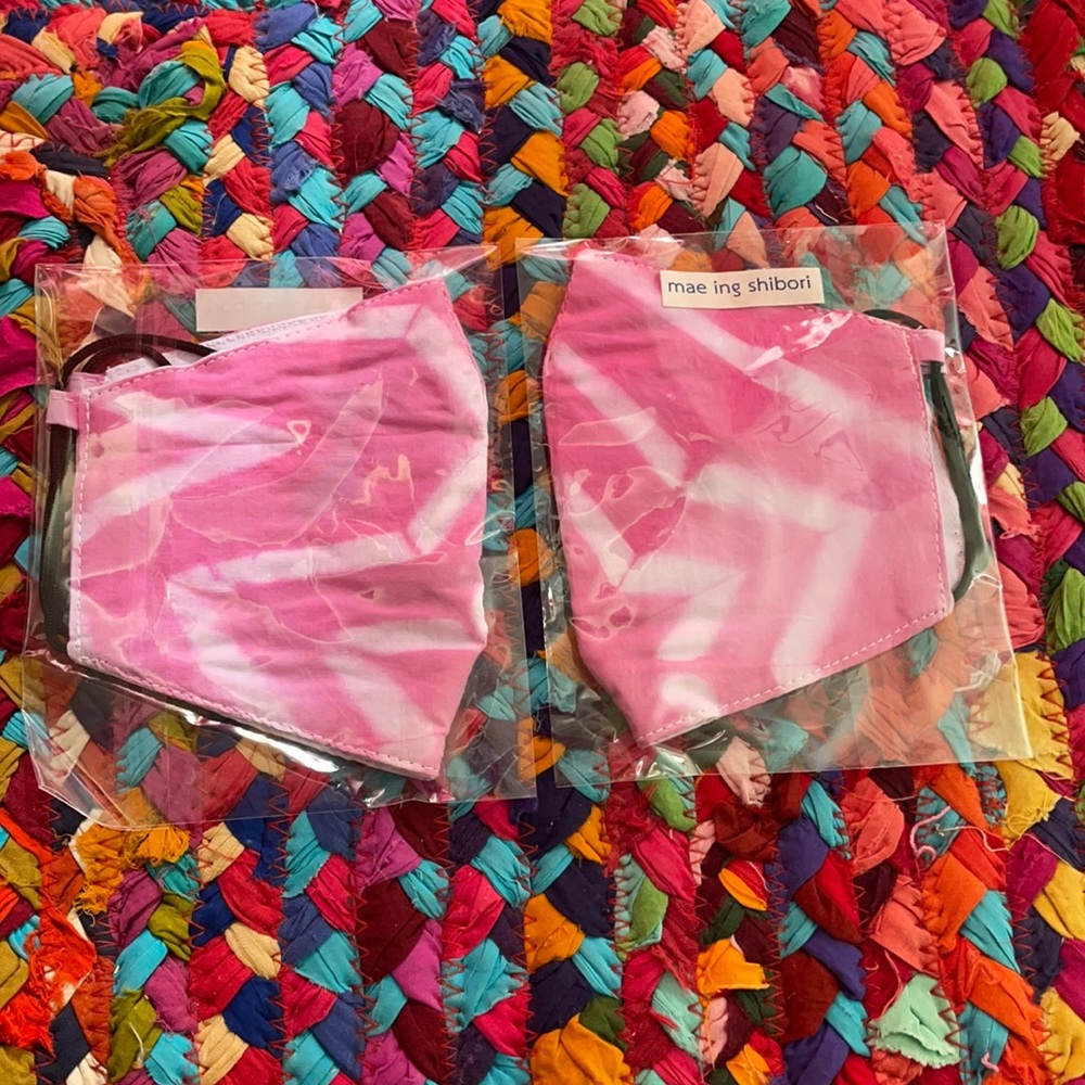 Brand new, hand dyed face masks from Thailand